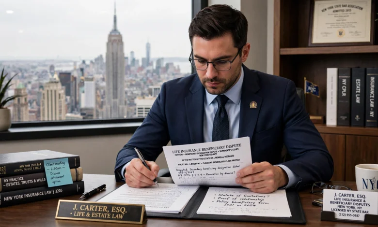 Life insurance beneficiary disputes in New York
