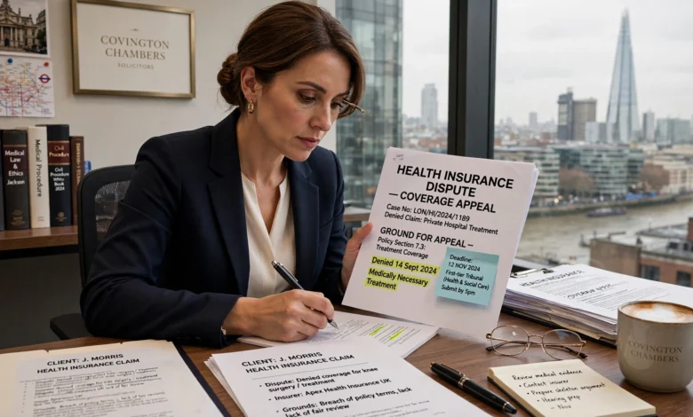 Health insurance disputes in London